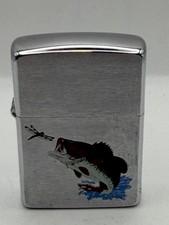 Vintage 1993 Jumping Bass Chrome Zippo Lighter NEW picture