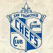 1934 Fairmont Hotel Restaurant Dinner Program Menu Chef's Club San Francisco picture