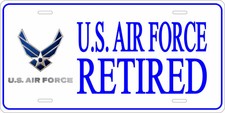 US Air Force Retired Military Novelty License Plate Custom Auto Bike Motorcycle picture