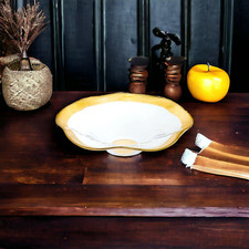 Decorative Bowl - Genuine Gold Leaf Plated 8-inch Wave Bowl picture