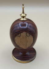 Vintage 1983 Van Cort Nicholas II Egg Kaleidoscope Tulipwood Brass 4