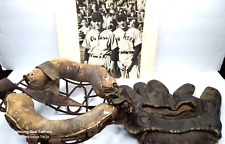 Antique 1935 Stamped Joe Dimaggio Ball Glove Photo and Catchers mask picture