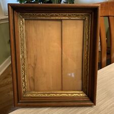 Antique Victorian Deep Wall Walnut  Frame 12 1/2” X 10 1/2” Holds 8” X 10” picture