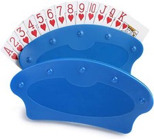 Set of Two Hands Free Playing Card Holders Plastic Table Top Desk Games Holder picture