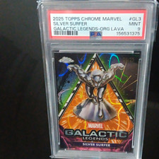 2025 Topps Chrome Marvel Silver Surfer Galactic Legends Org Lava GL-3 PSA 9/25  picture
