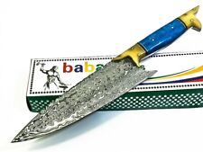 BABA HANDMADE DAMASCUS STEEL CHEF KNIFE CHOPPER KNIFE CLEVER KNIFE RESIN HANDLE picture