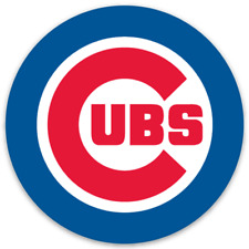 Chicago Cubs Classic Round Logo Type MLB Baseball Die-Cut Round MAGNET picture