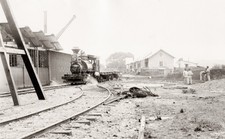 Panama Canal 1st Attempt Ferdinand de Lesseps Train Vtg. Photo 19thC. picture