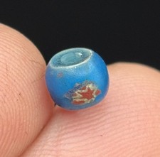 WOW RARE 1590s FLUSH EYE FUR TRADE BEAD-PA-NY-FACTORY HOLLOW-IROQUOIS picture