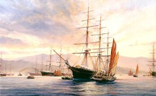 Spitfire Clipper by Robert Taylor, maritime art print of America's famed Clipper picture