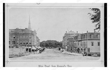 Natick Massachusetts 1880s Main Street Railroad Crossing Standard Postcard picture