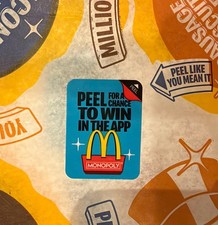 2026 UNPEELED UNREDEEMED MCDONALD'S MONOPOLY PIECES (Lot of 15) picture
