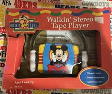 RARE New 1988 Disney Mickey's Stuff Cassette Tape Player Walking Stereo MK-424  picture