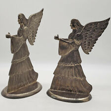 A pair of vintage silver plated Angel figurines 1994 picture