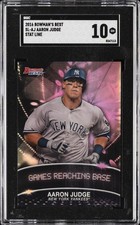 2016 BOWMAN'S BEST STAT LINE #SL-AJ AARON JUDGE SGC 10 GM picture