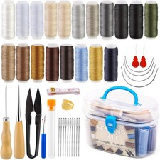 Heavy Duty Upholstery Repair Sewing Kit with Leather Thread and Needles picture