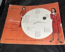 Vintage 1950’s Lansing Co Button Dealer Catalog Samples 25 Buttons various picture