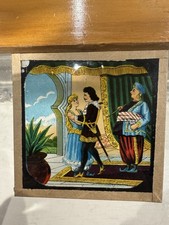 Antique hand-painted The Beauty and the Beast magic lantern slide Number 12 picture