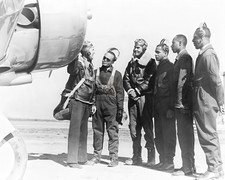 Benjamin Davis with the First Tuskegee Airmen 8x10 Glossy Photo Print HT4136124 picture
