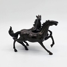 Vintage Bronze Running Horses Sculpture Mid Century Equestrian Art picture