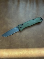Benchmade 537SGY-1 Bailout M4 Tanto Woodland Green Aluminum USA Knife picture