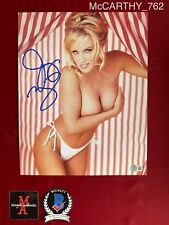 Jenny McCarthy autographed signed 11x14 photo model shot sexy Playboy Beckett picture