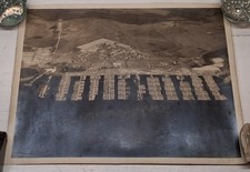 Vintage 1949 Green Cove Springs FL Aerial View B&W Photo Reserve Fleet Berthing picture