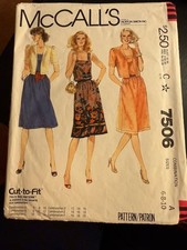 McCall’s 7506 Jacket & Dress Size 6-8-10 picture