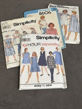 Lot (4) VTG Simplicity-Butterick Maternity Sewing Patterns Uncut/Cut Complete picture