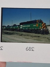 Railroad Slide - Burlington Northern #3125 GP50 Locomotive 1989 Freight Train BN picture
