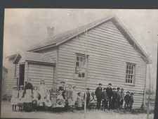 Vtg c.1910s Schodack NY SCHOOL HOUSE Kids Teacher Classroom Lantern Glass Slide picture