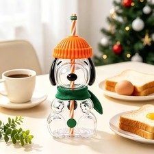 2026 Starbucks x Peanuts Glass Cup Brand New picture