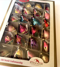 NEW Kurt Adler Early Years 24 VTG Mini Glass Ornament Christmas Tree Ornaments picture