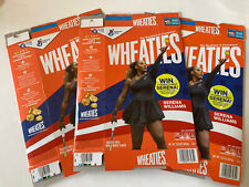 3 SERENA WILLIAMS Wheaties Cereal Empty Flat Boxes 2020 picture