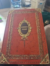 Vintage 1960s Book-Shaped Tin Box GOURMETS DELIGHT Holland Victoria Biscuit Co picture