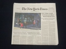 2020 NOVEMBER 19 NEW YORK TIMES - N.Y. CLOSES SCHOOLS AS VIRUS REBOUNDS IN CITY picture