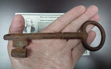 Am. Revolutionary War Antique X-LARGE Iron Relic Key Historic Fort Schlosser  picture