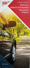 New AAA DELAWARE WASHINGTON DC MARYLAND VIRGINIA STATE ROAD MAP LATEST 2025 picture