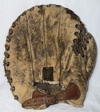 Early Wright-Diston & Victor Varsity Basemen’s Mitt/Glove Baseball Antique VTG picture