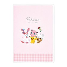 PC451 Pokemon Center B6 monthly Pink Check Pikachu Eevee Sylveons etc Japan picture