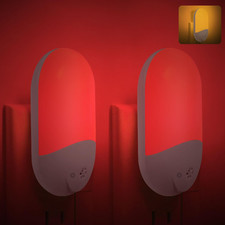 670Nm Red & Amber Light Night Light for Sleep[2 Pack] - Zero Blue Light, with Du picture