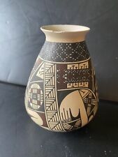 Vintage MATA ORTIZ Pottery Luis Ortiz 5” Vase Chihuahua Mexico picture
