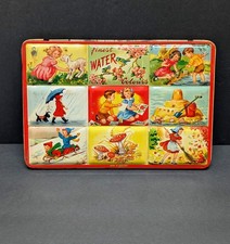 Vintage Finest Water Color Colours Paint Tin Scottie Children England Mushroom picture