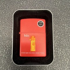2002 Zippo The Beatles 1 Red Matte Lighter Apple Corps NEW NOS w/ Case picture