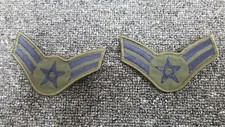 US Air Force Airman E3 Patch Vintage USAF Rank Insignia Amn 1 Pair New unissued picture