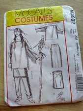 Vintage McCall's M4892 Women/Men's Native American Plains Costume Sewing Pattern picture
