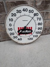 Vintage MoorMan’s Feed Advertising Thermometer 12'' Jumbo Dial Ohio picture