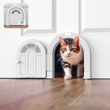 Purrfect Portal Meow Manor Cat Door Interior Door - No-Flap, Fits Cats Up to 20 picture