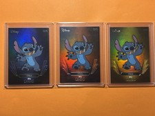 STITCH Lot of 3 2025 Topps Genesis Disney #30 Blue /75 Orange /25 Gold /50 picture