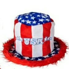 Patriotic Red White Blue USA Hat Sporting Event USA Election Party Favor picture